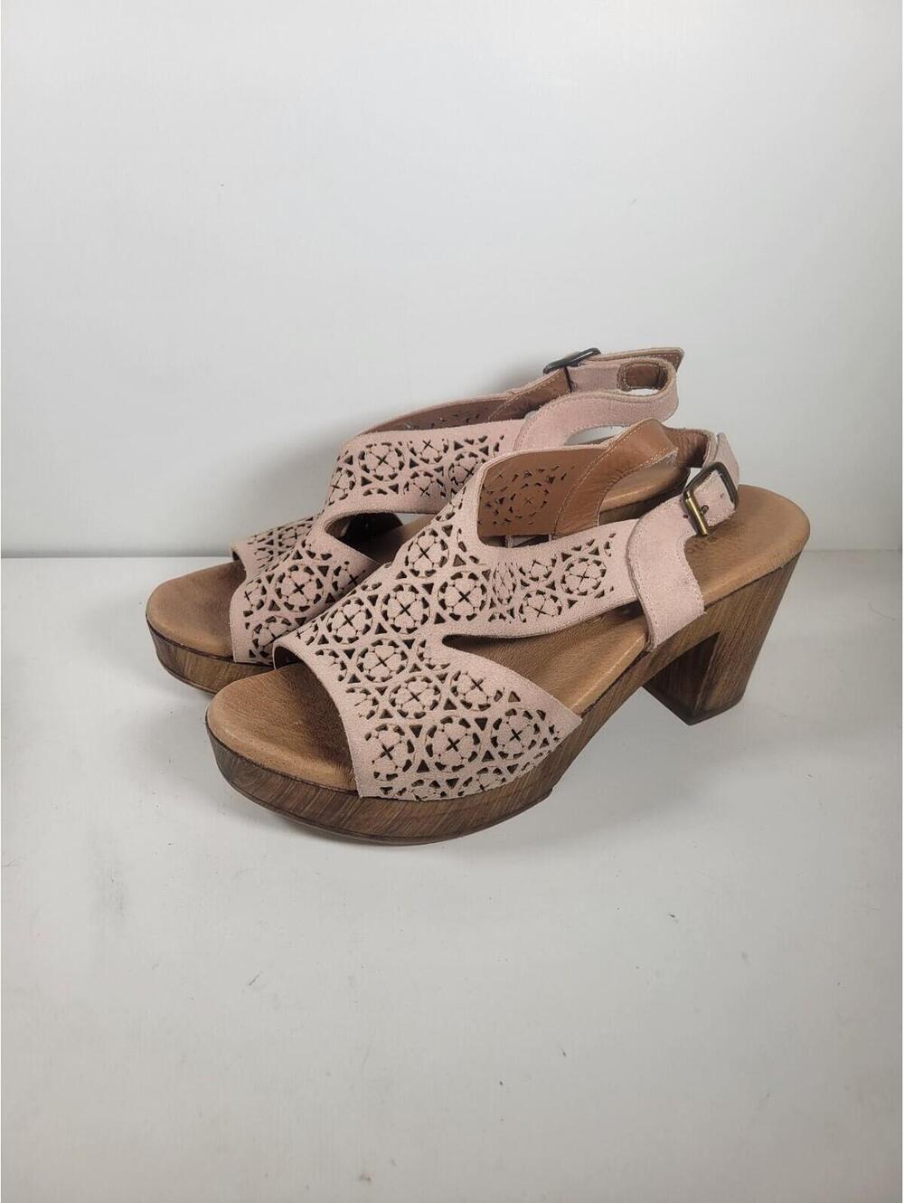 Women'Shoes - Eric Michael Laser Sandals Tan. Size 6 (37)